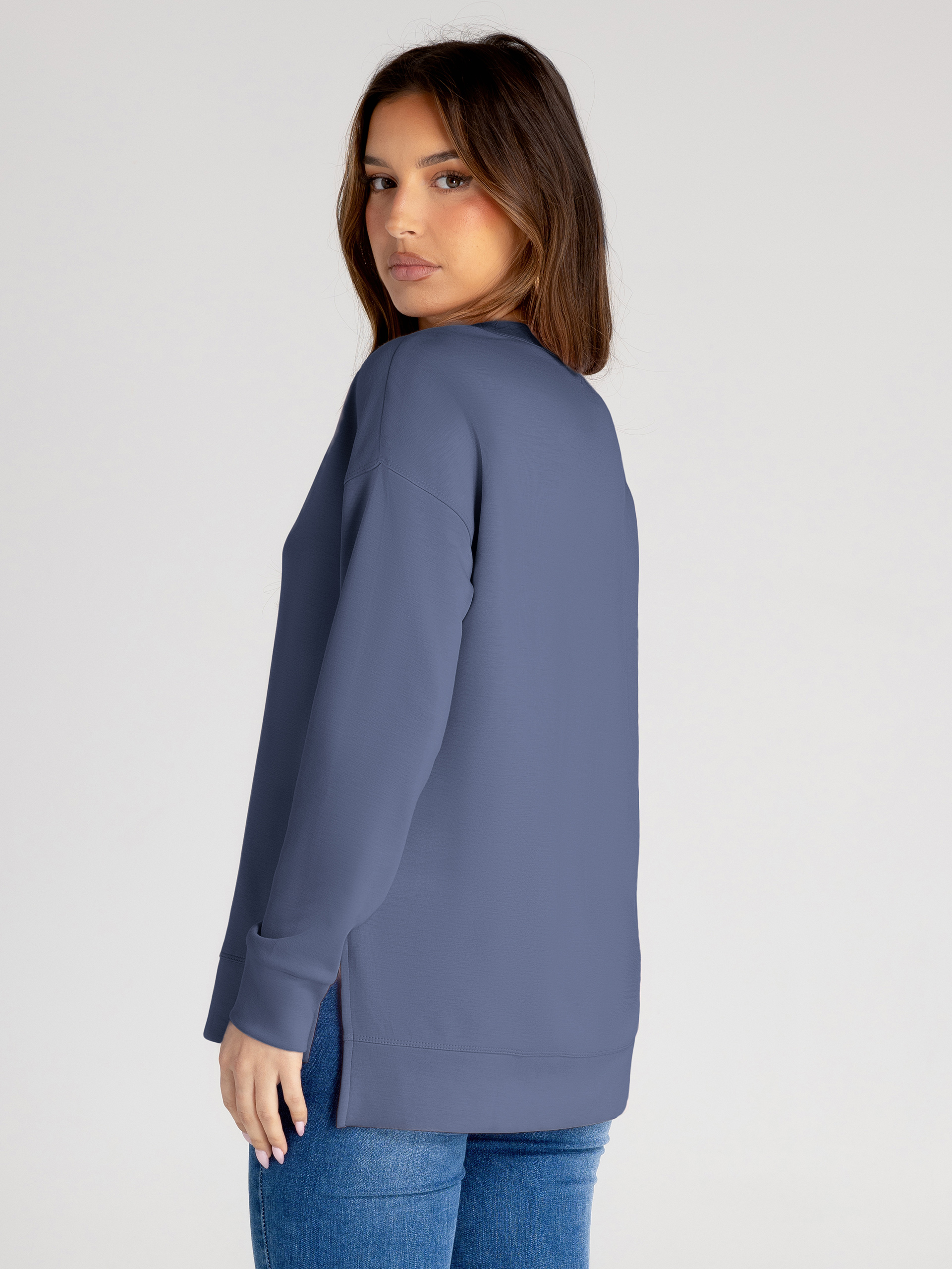 Crewneck Raglan Long Sleeve Loose Sweatshirt