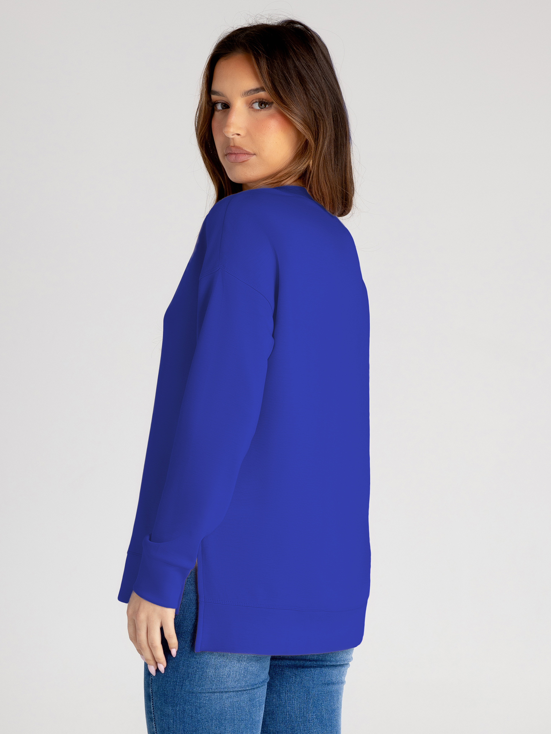 Crewneck Raglan Long Sleeve Loose Sweatshirt