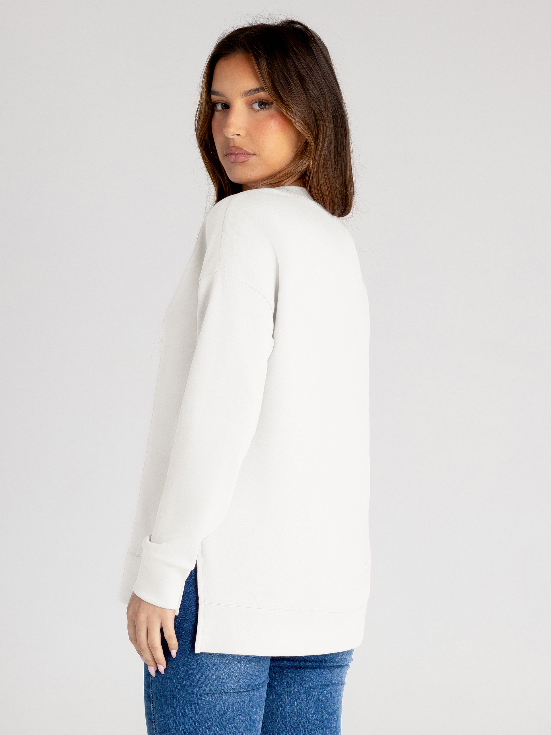 Crewneck Raglan Long Sleeve Loose Sweatshirt