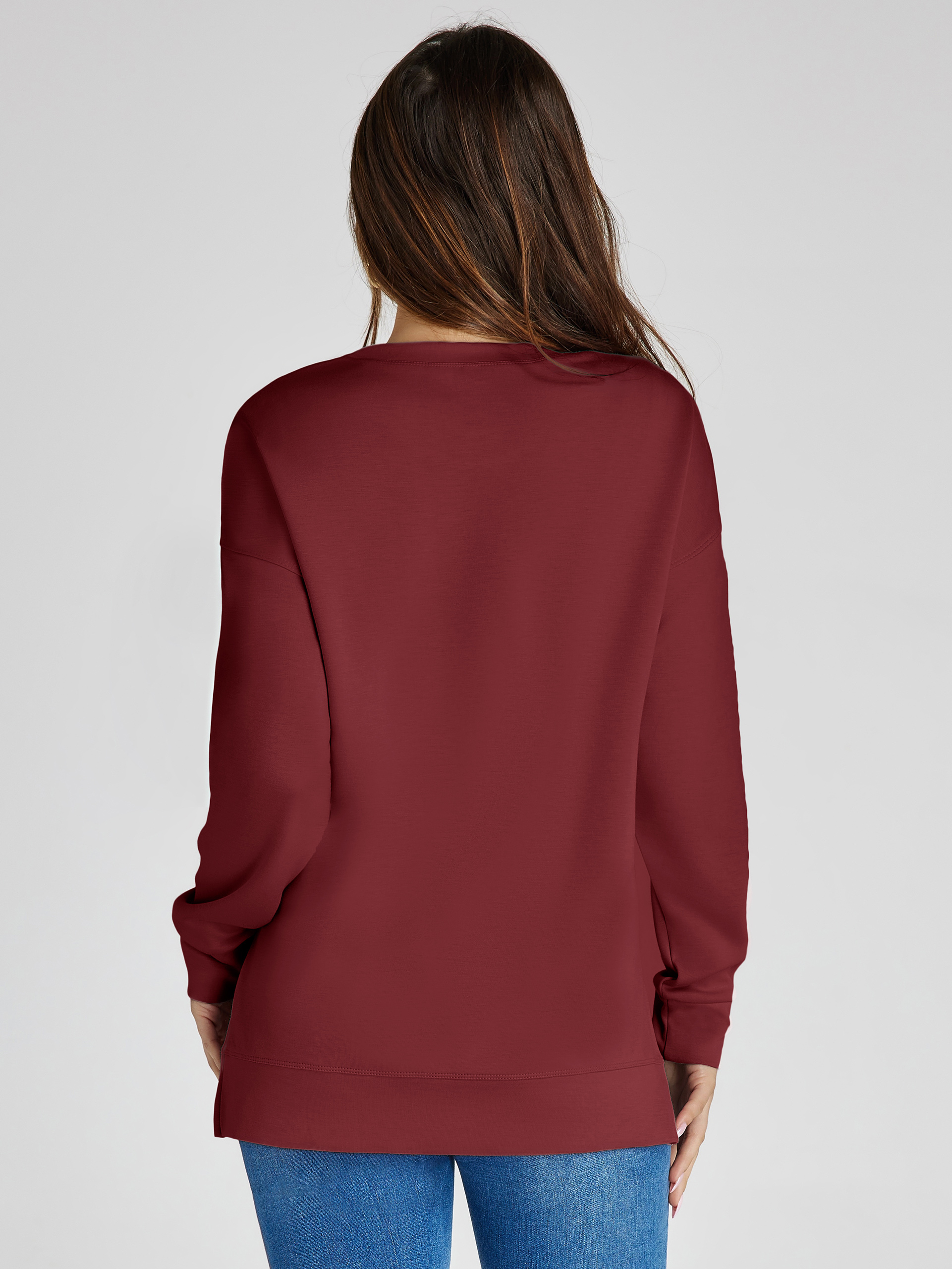 Crewneck Raglan Long Sleeve Loose Sweatshirt