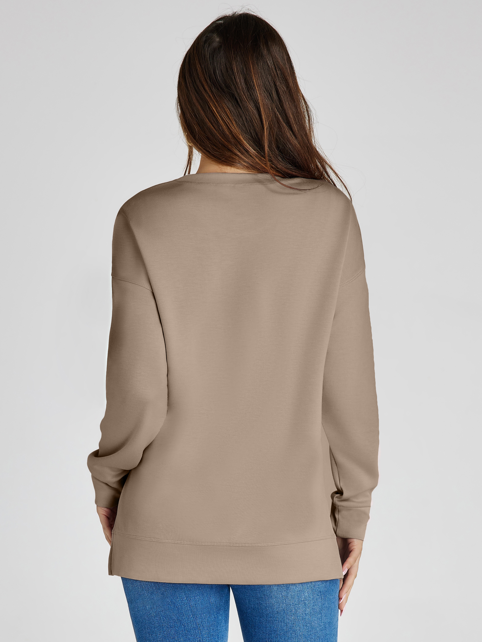 Crewneck Raglan Long Sleeve Loose Sweatshirt