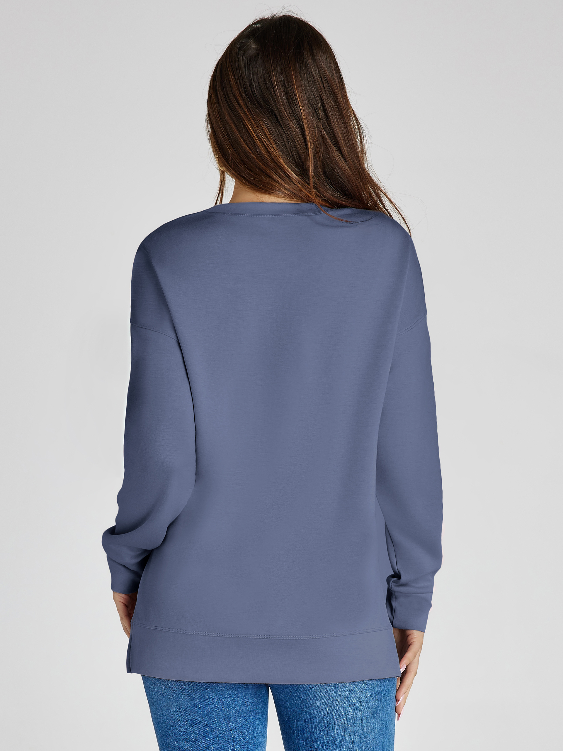 Crewneck Raglan Long Sleeve Loose Sweatshirt