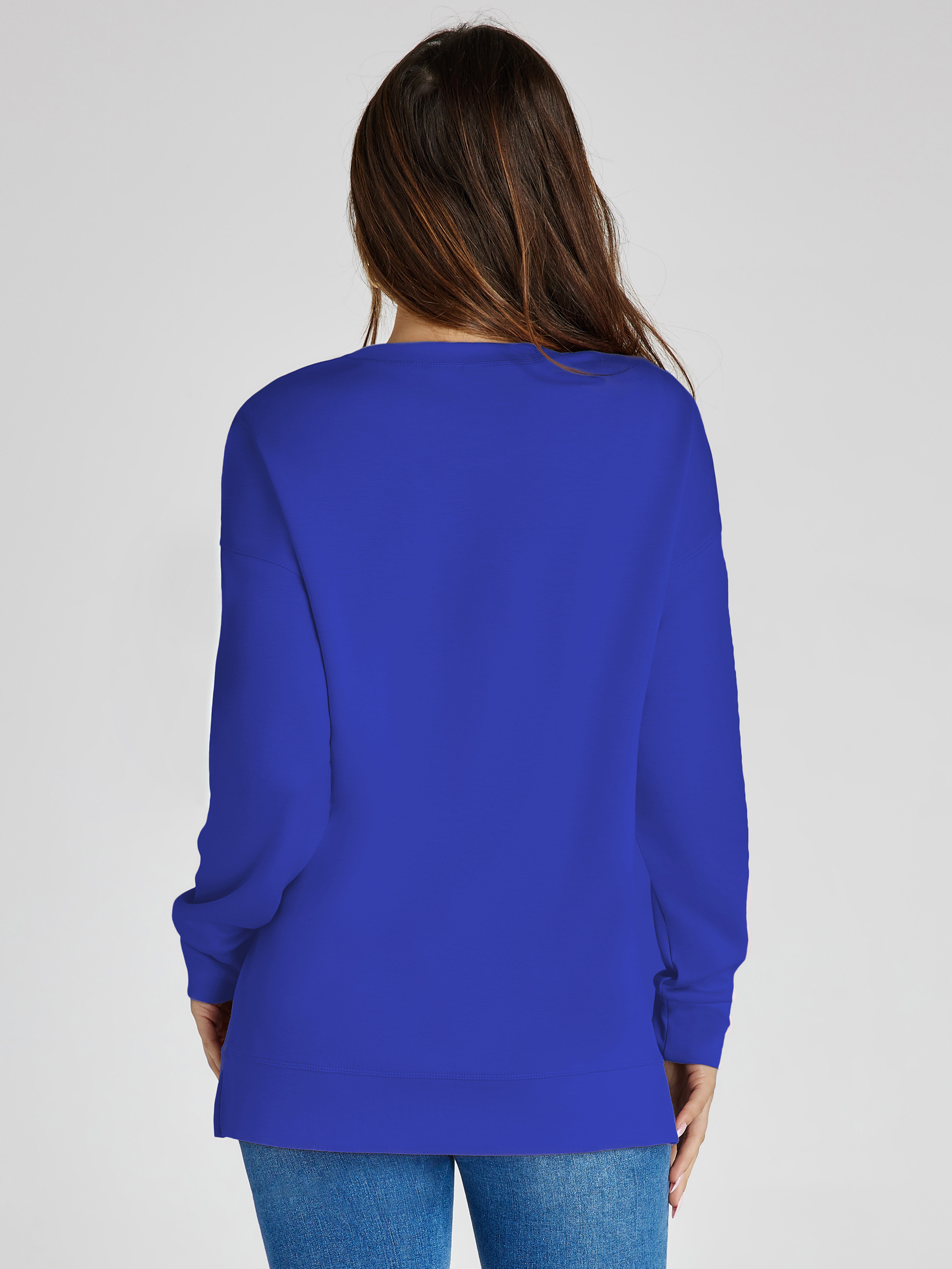 Crewneck Raglan Long Sleeve Loose Sweatshirt