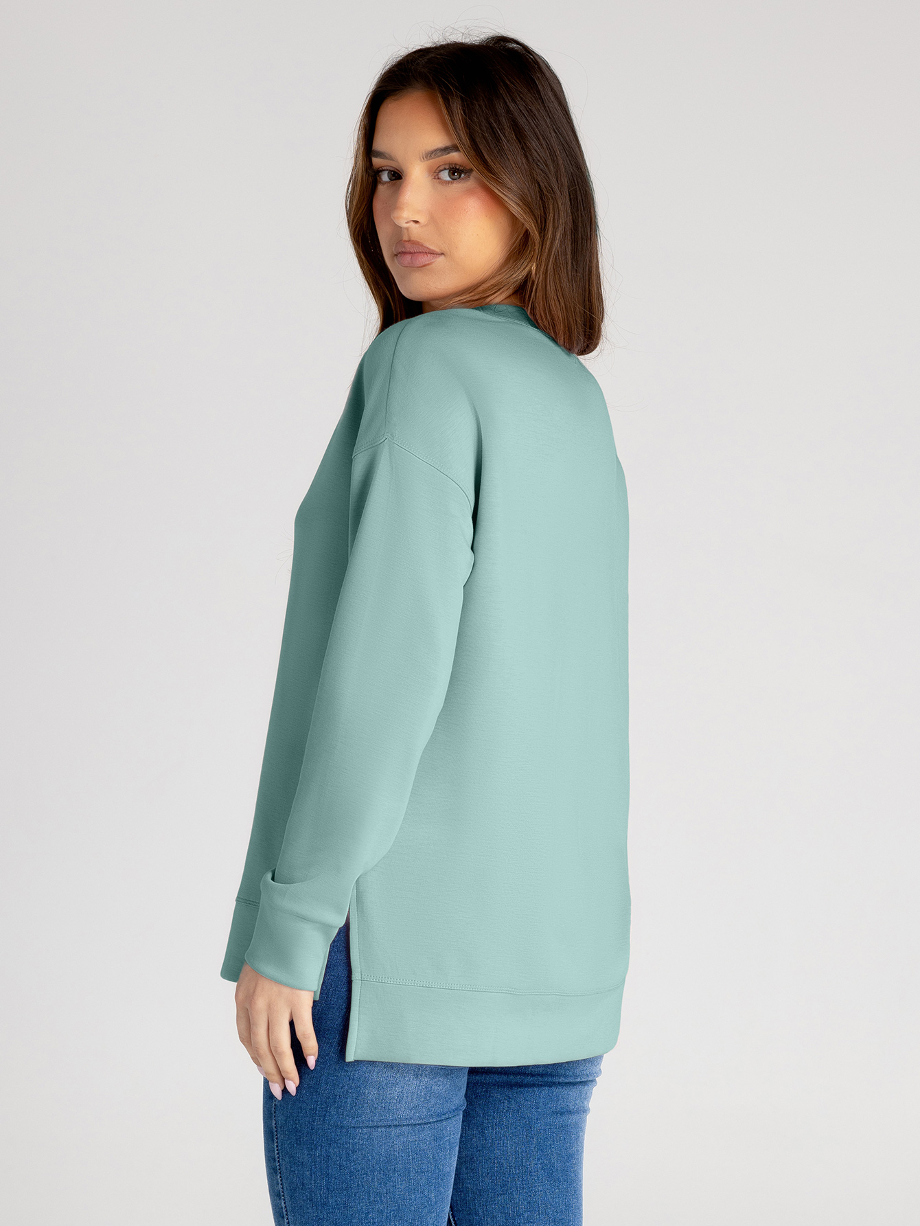 Crewneck Raglan Long Sleeve Loose Sweatshirt