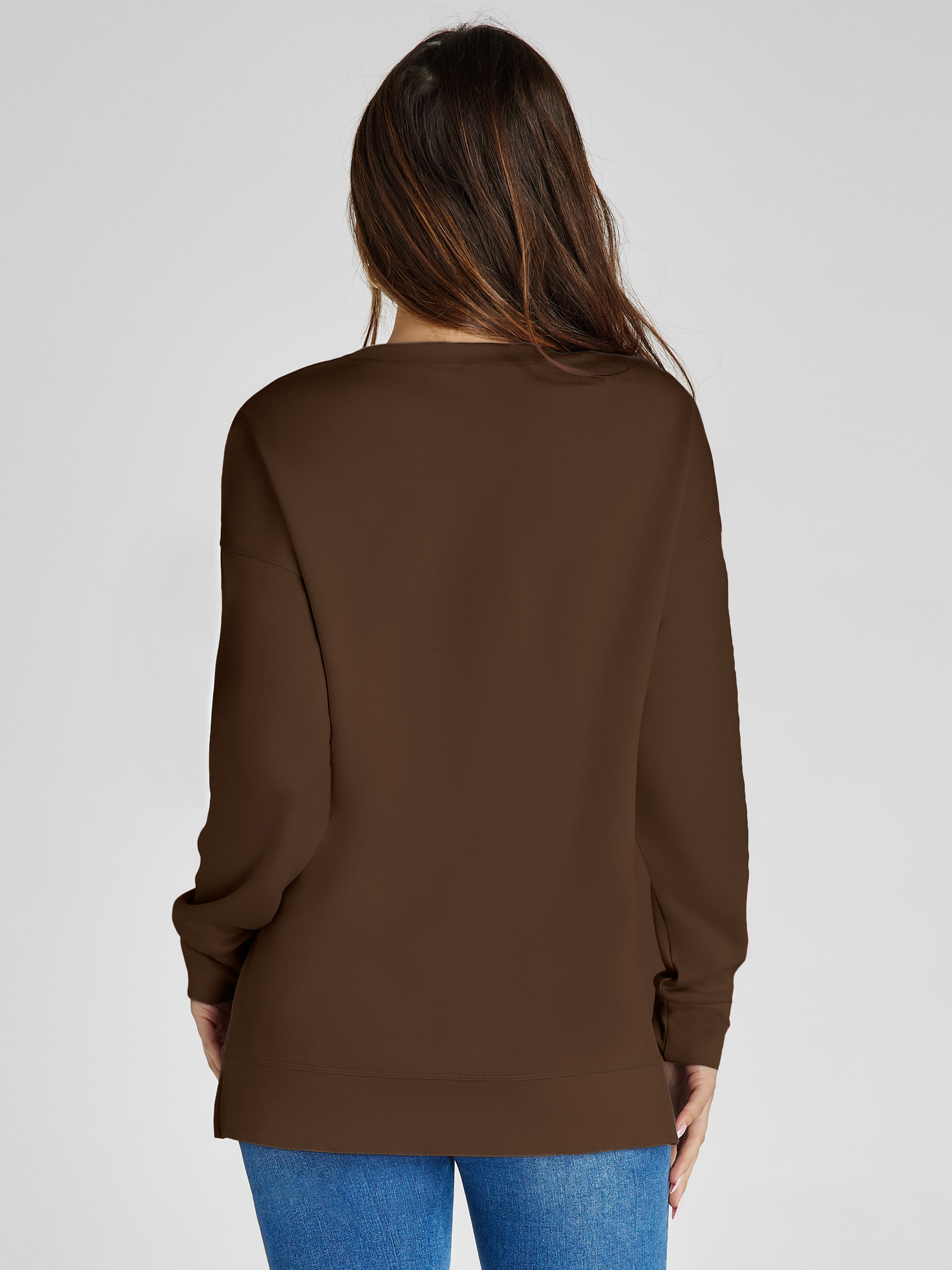 Crewneck Raglan Long Sleeve Loose Sweatshirt