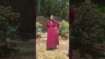 Boho V Neck Swiss Dot Long Sleeve Maxi Dress