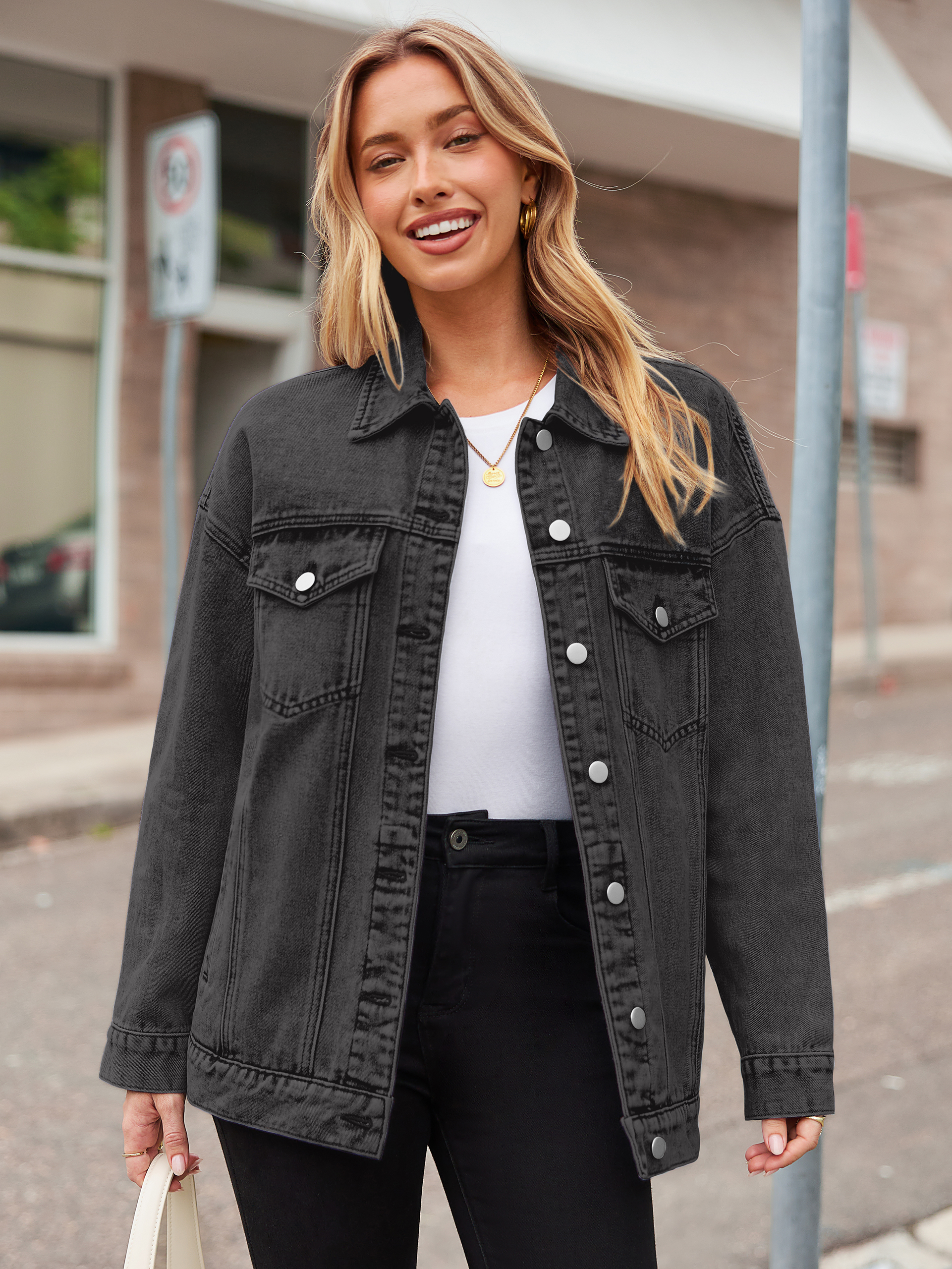 Oversized Vintage Denim Trucker Jacket