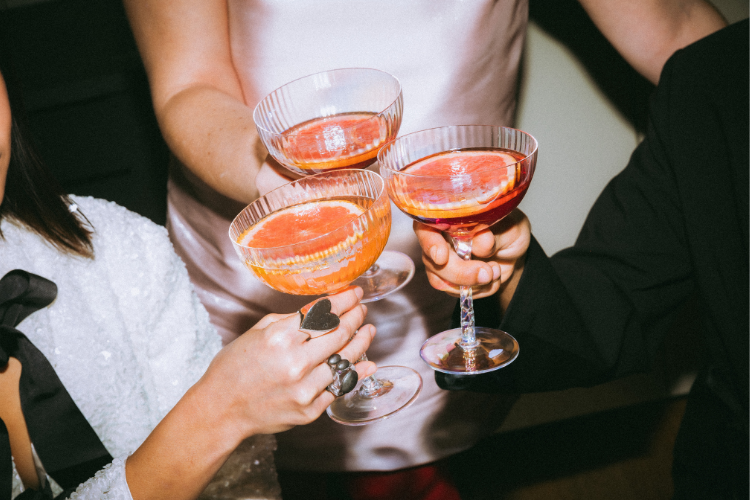 Cheers with Colorful Cocktails at a Celebration