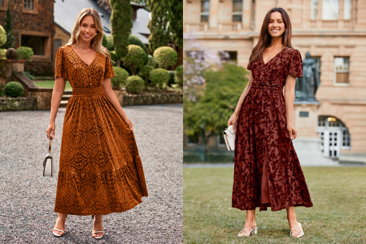 Velvet Dress Wedding Guest Dress