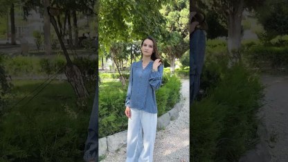 Lace Trim V Neck Swiss Dot Blouse