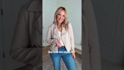 Faux Leather Biker Moto Cropped Jacket With Zipper