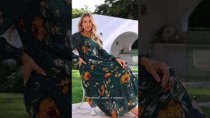 Floral Chiffon Tiered Smocked Wedding Guest Dress