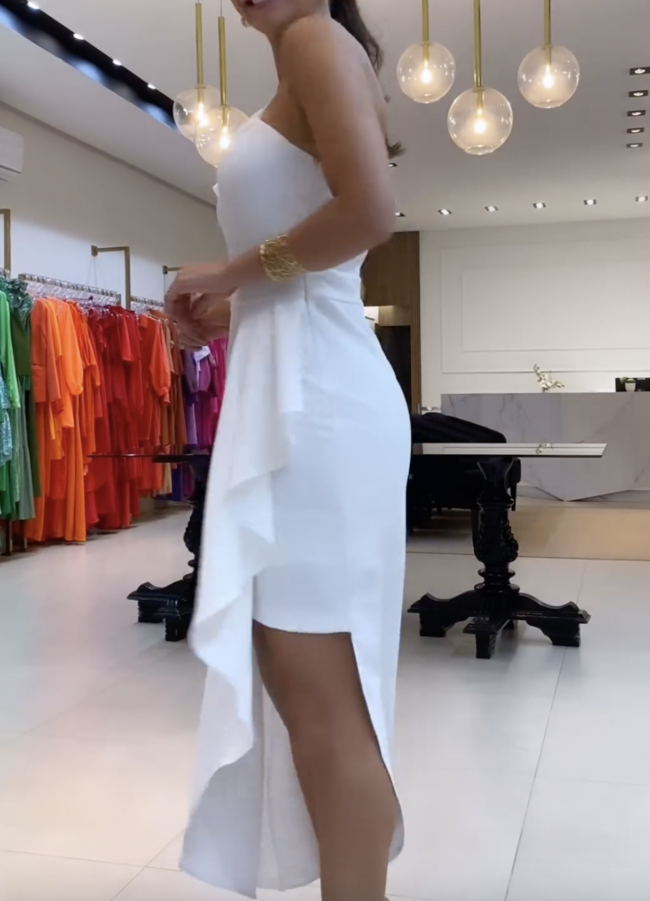 CAMILA WHITE MIDI DRESS