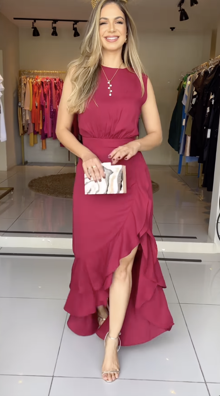 Ele Leandra Vinho Maxi Dress