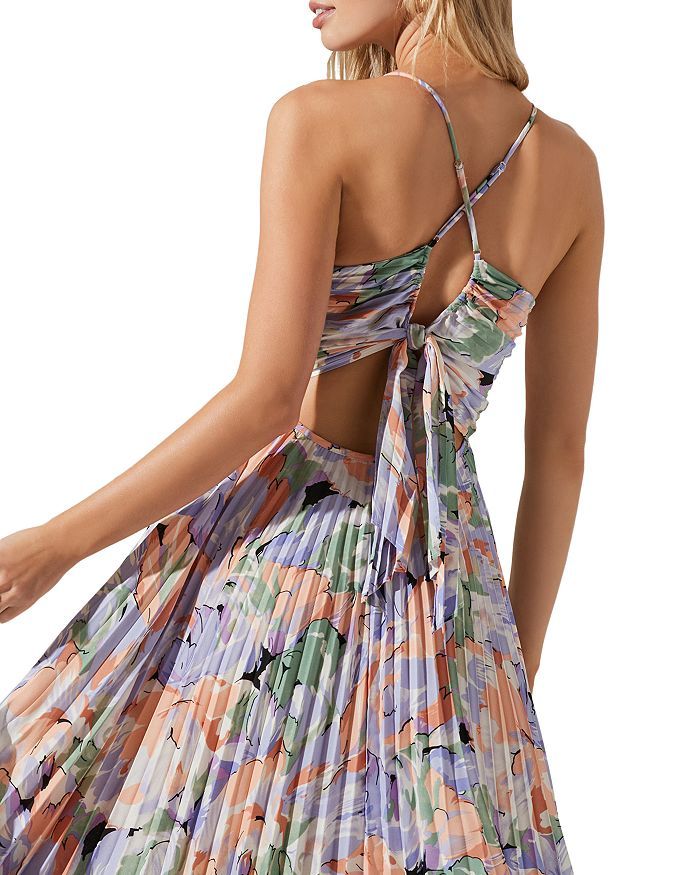 Blythe Floral Pleated Midi dress