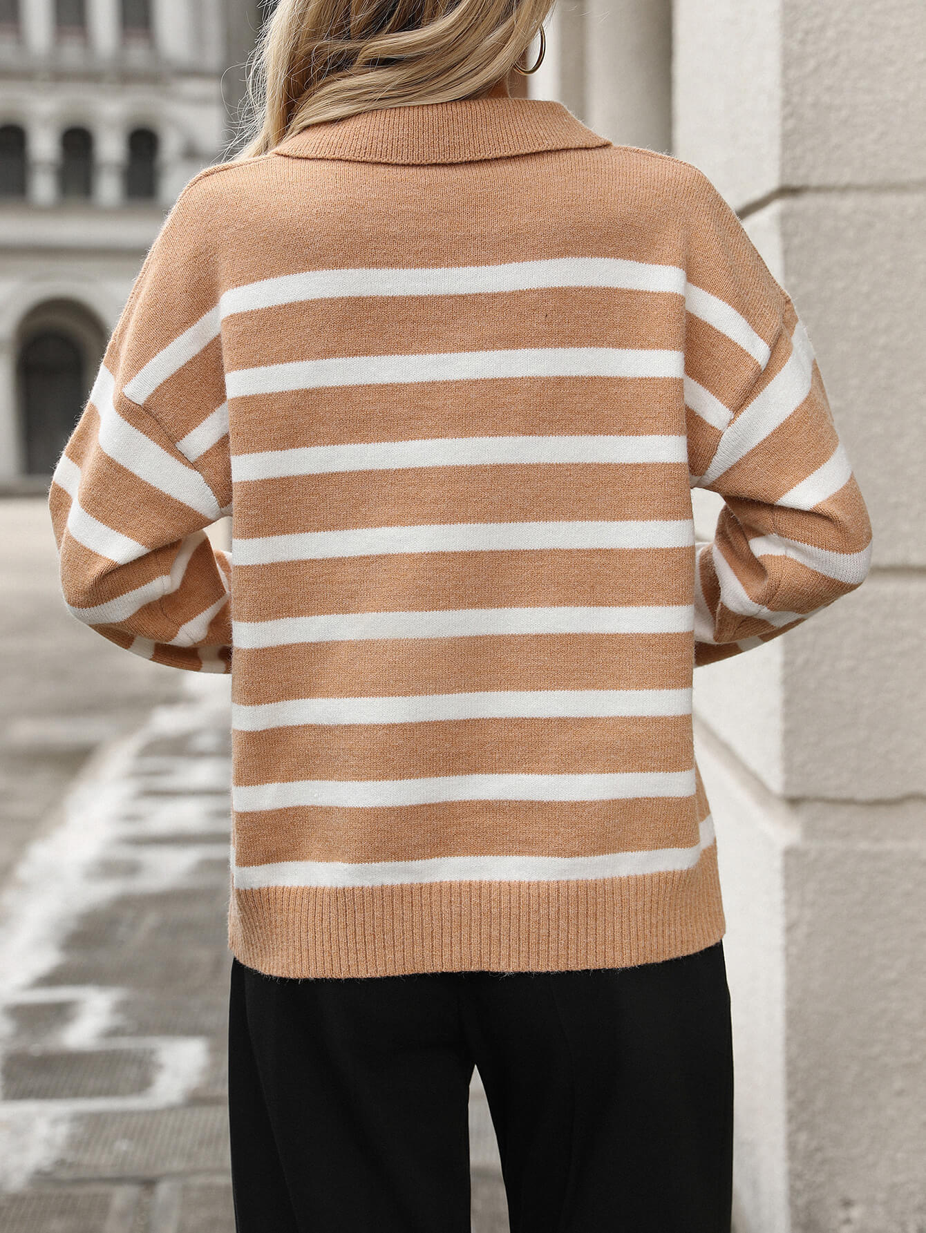 Graham Striped Polo Sweater