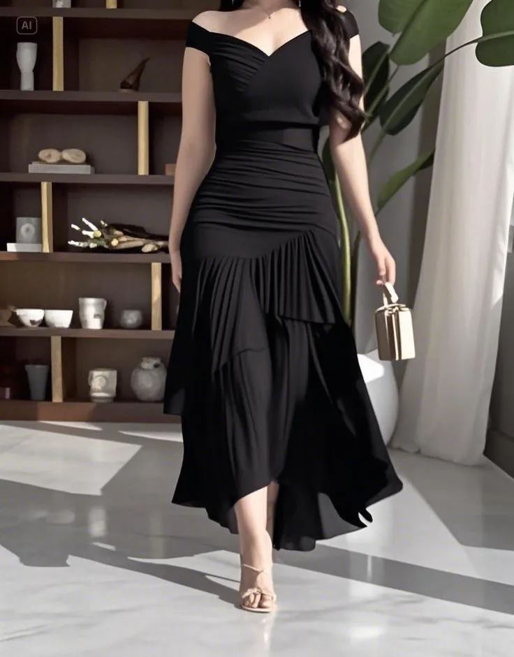 Charming Rose Pleated Tiered Midi Dress