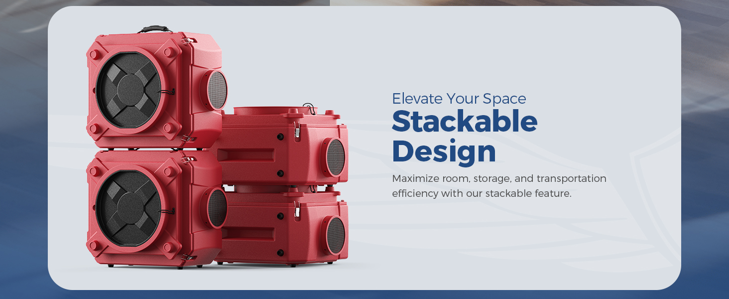 Stackable Negative Air Machine 550 CFM