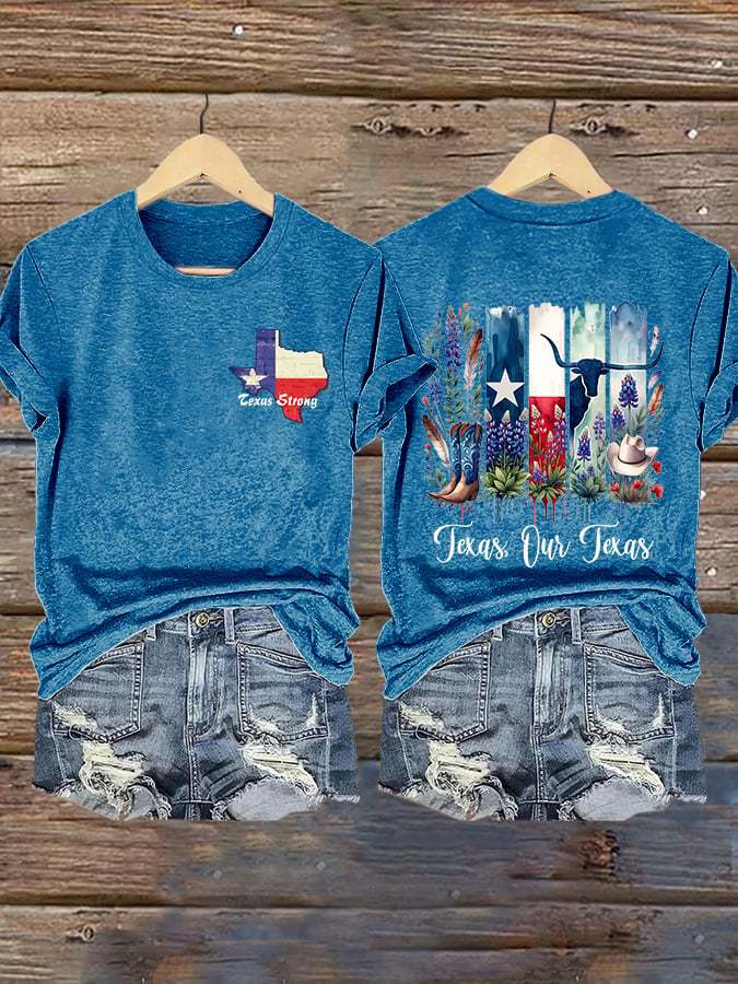 Join us in praying for Texas.Retro Texas Strong Texas Our Texas Print T-Shirt