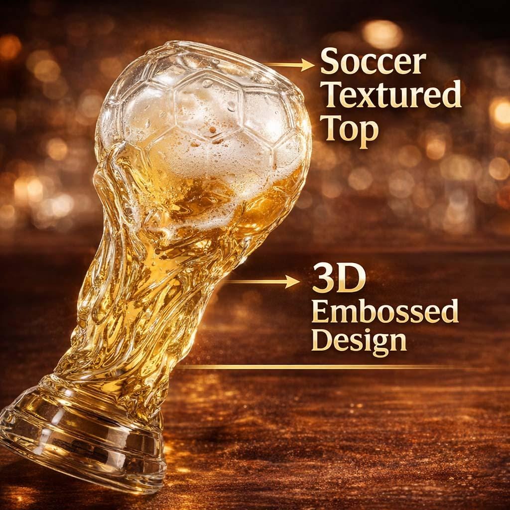 Football Trophy Beer Glass