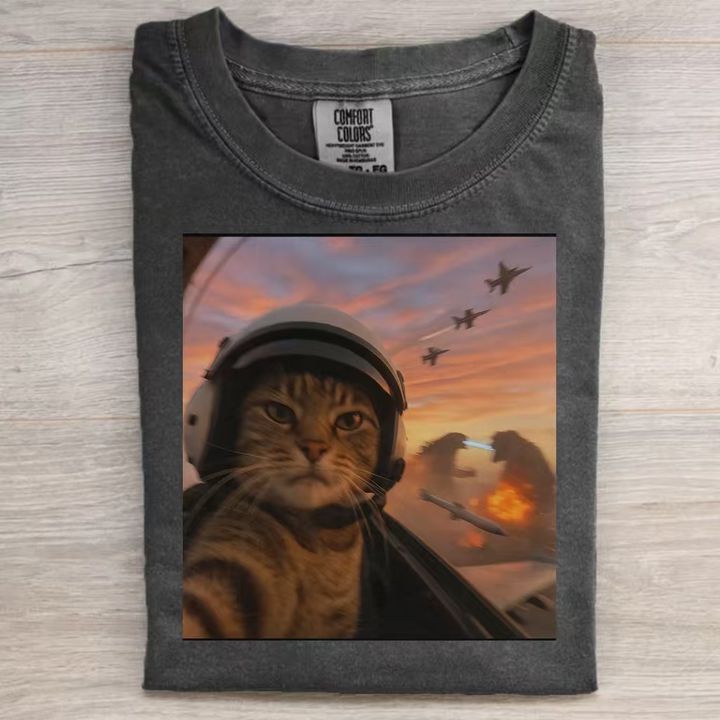 Cat Pilot’s Monster - Fighting Mission T-shirt