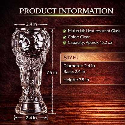 Football Trophy Beer Glass
