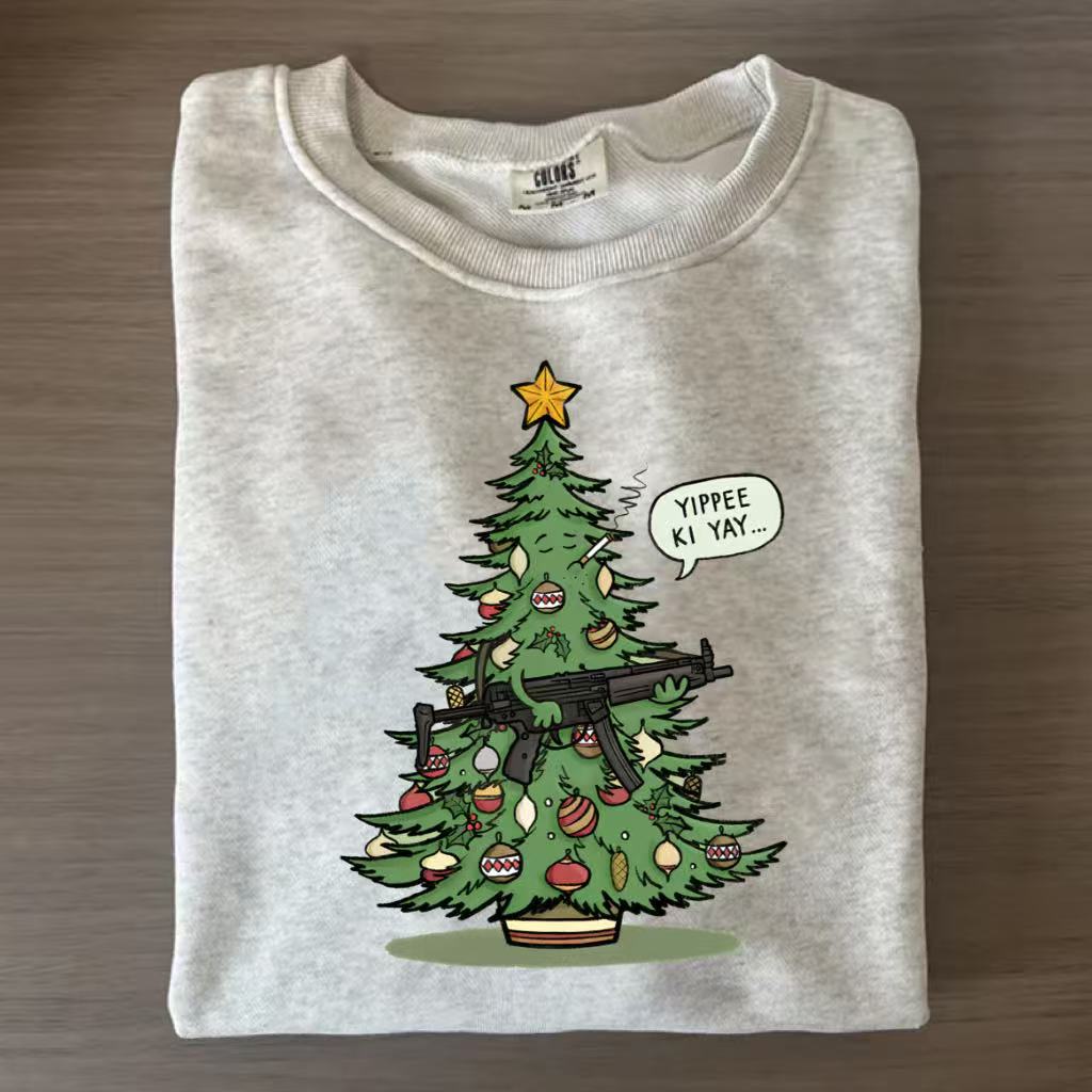 Yippee Ki Yay Christmas Tree Graphic T-Shirt/Sweatshirt