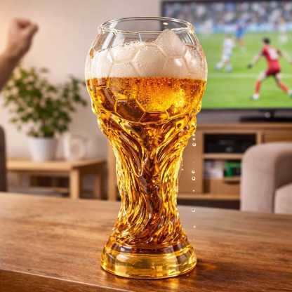 Football Trophy Beer Glass