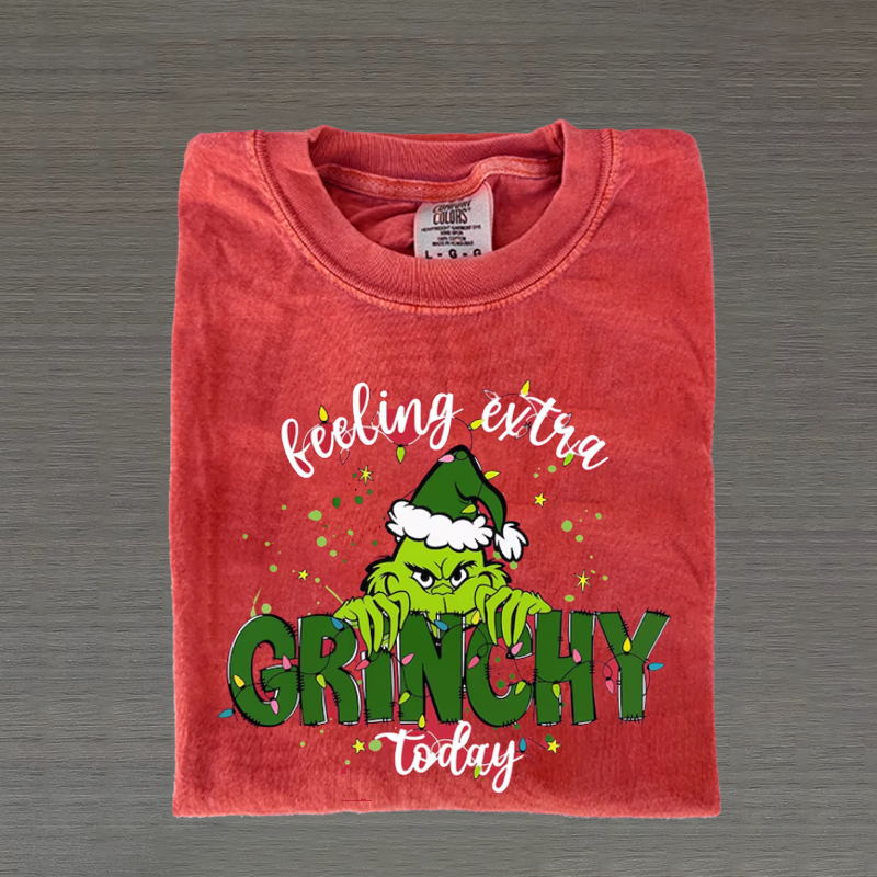 Feeling Extra Grinchy Christmas Unisex T-shirt