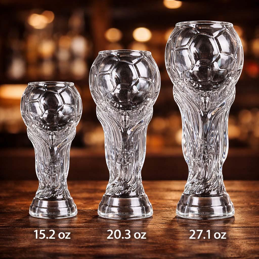 Football Trophy Beer Glass