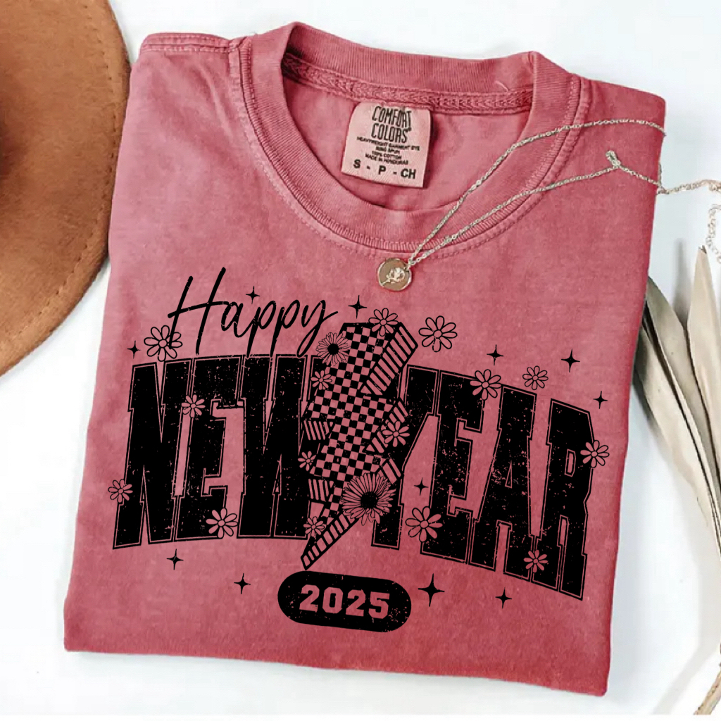 Vintage Happy New Year 2025 T-Shirt