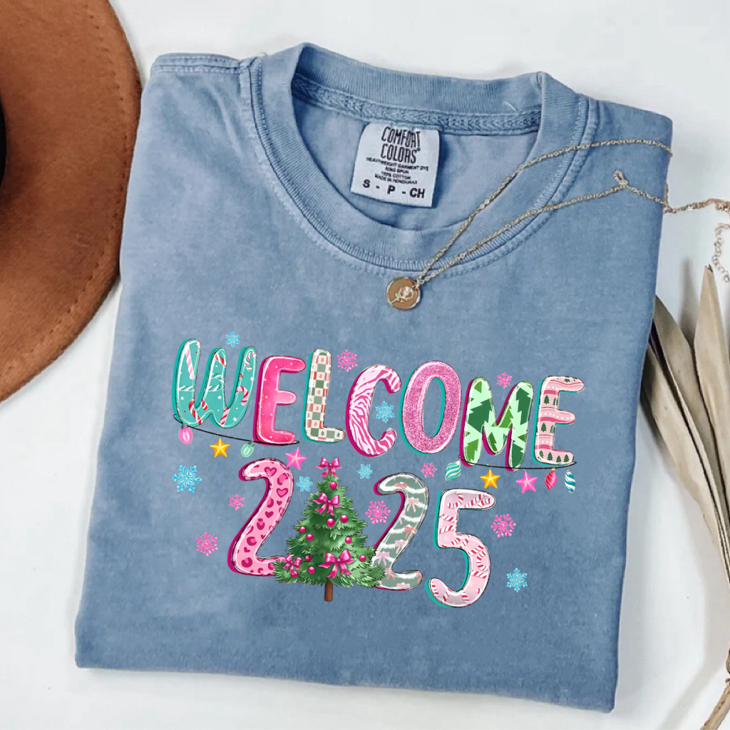 Comfort Colors 2025 Happy New Year T-shirt