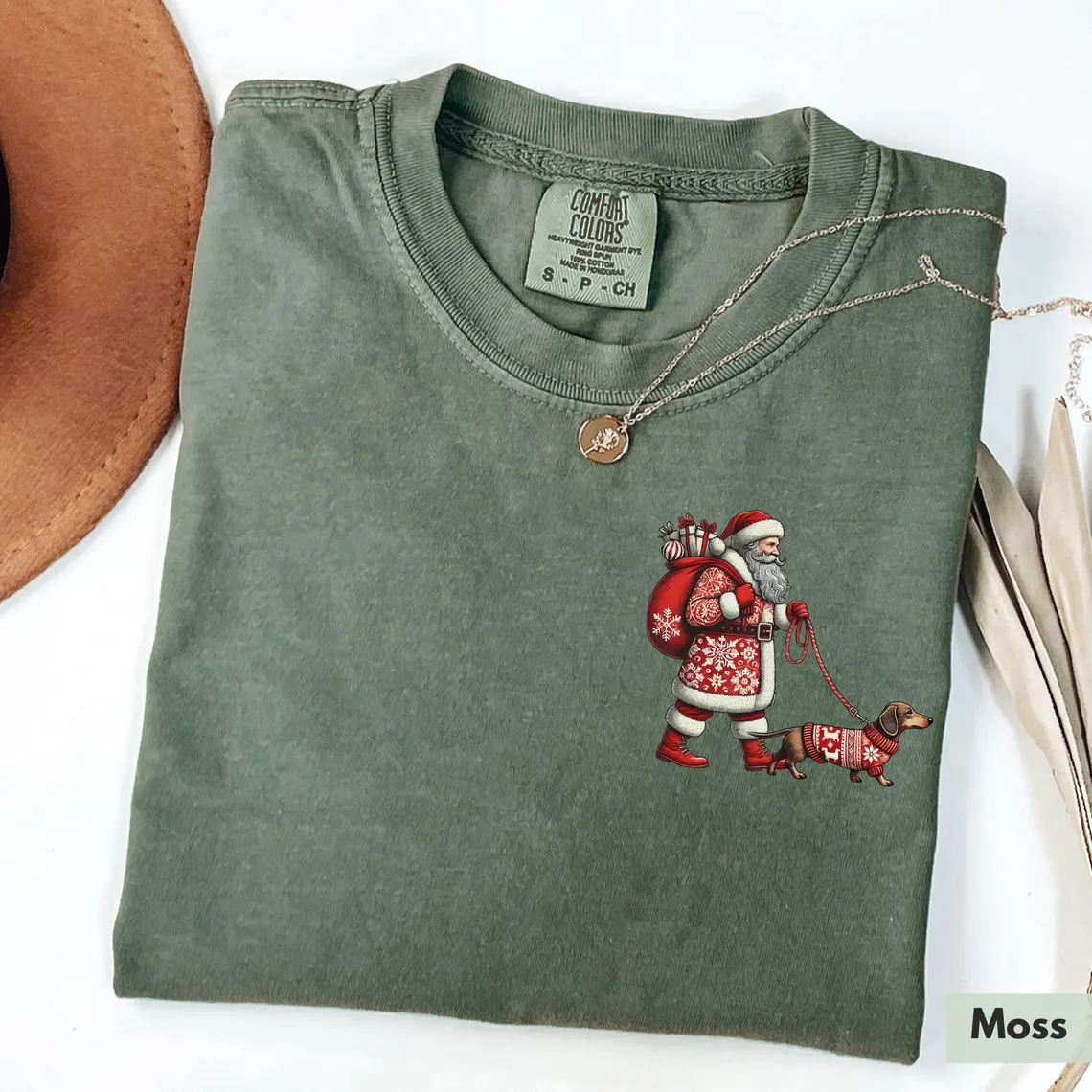 Santa and Dachshund T-Shirt