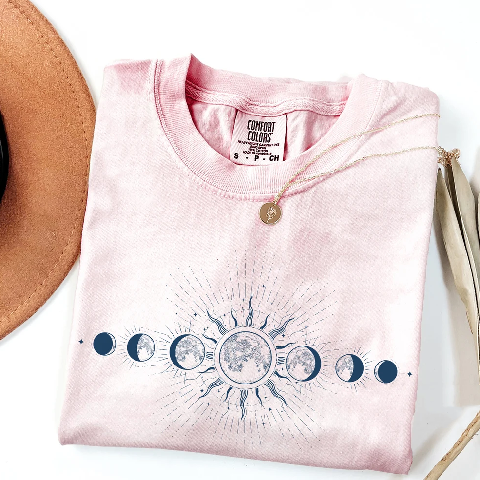 Comfort Colors Sun and Moon Stars T-Shirt