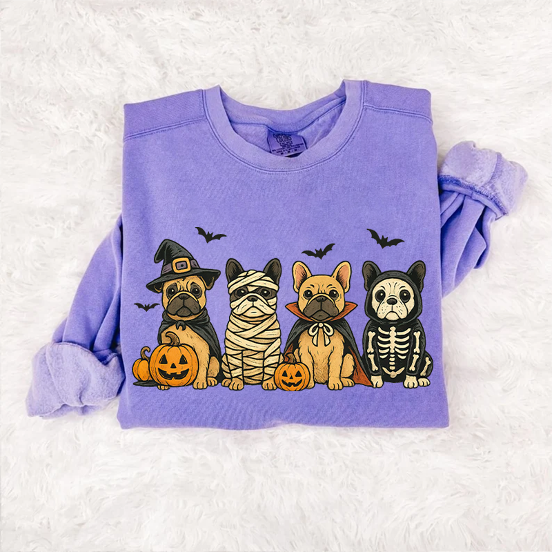 Comfort Colors Halloween French Bulldog Sweatshirt