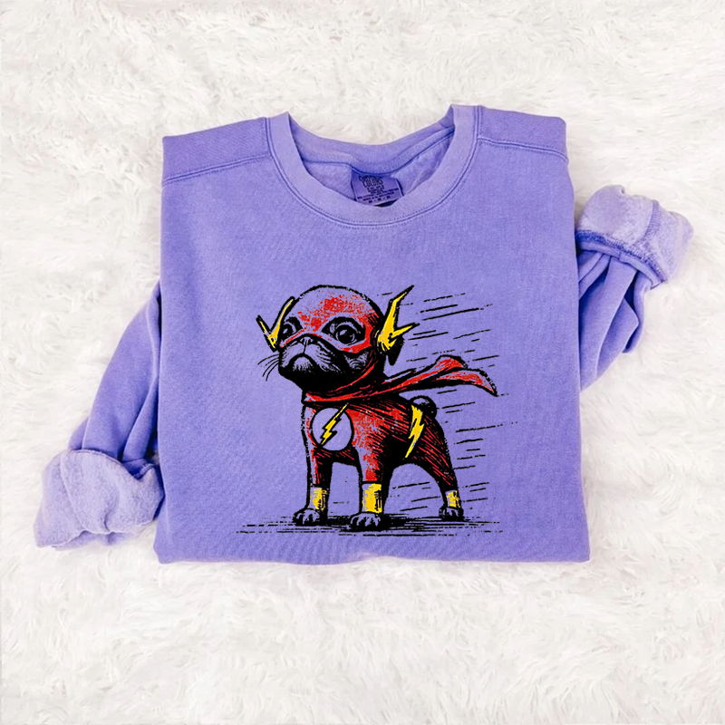 Funny Pug Superhero Sweatshirt