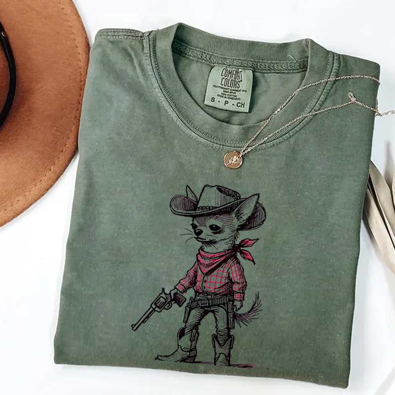 Funny Chihuahua Cowboy T-shirt