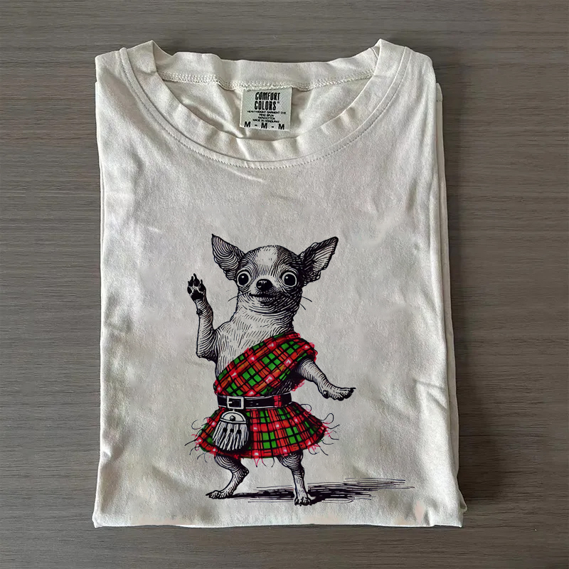 Funny Chihuahua Scottish Kilt T-shirt