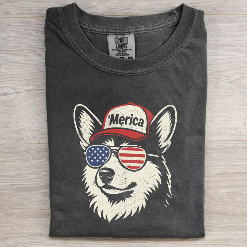 Corgi Patriotic T-shirt