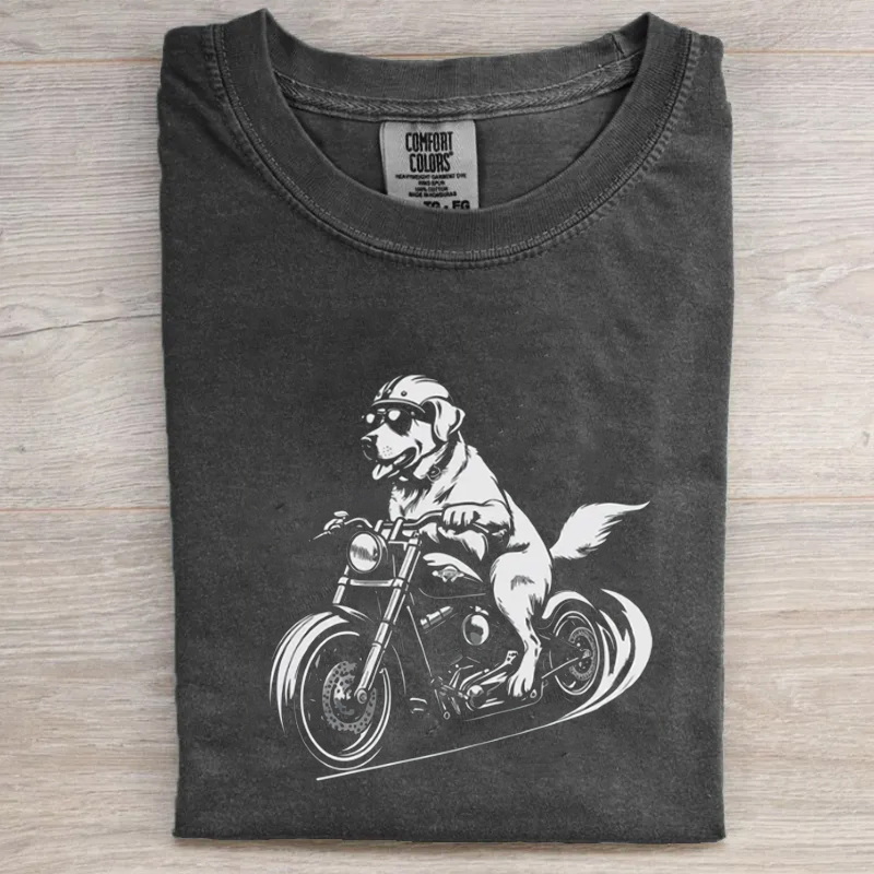 Labrador Retrieve Biker T-shirt