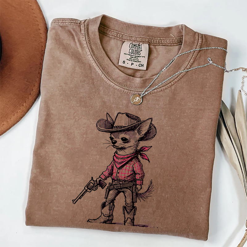 Funny Chihuahua Cowboy T-shirt