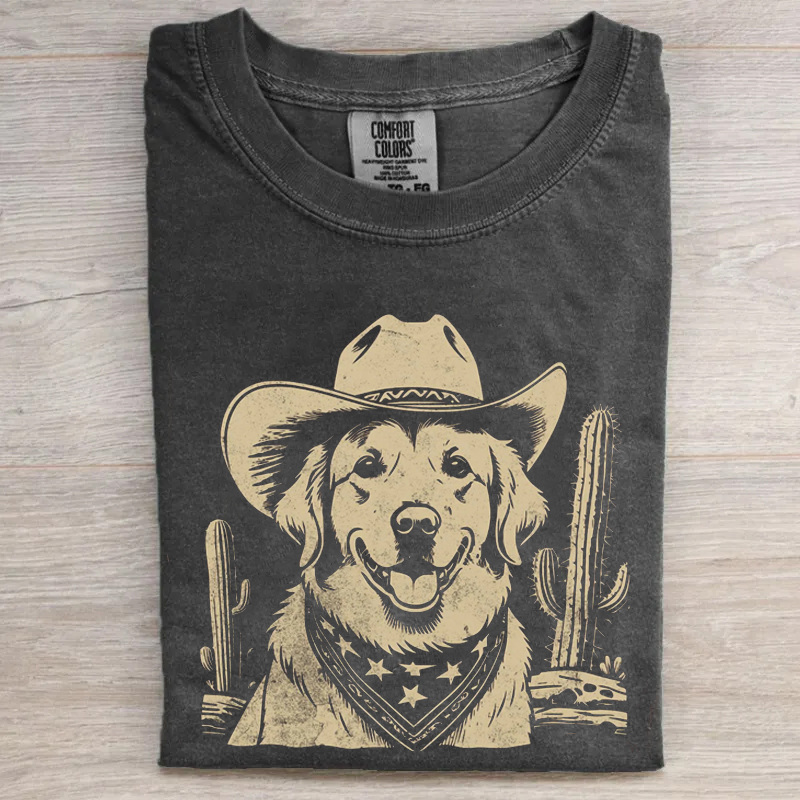 Golden Retriever Cowboy T-shirt