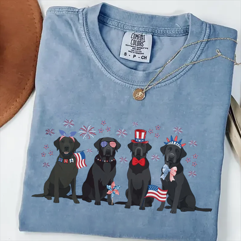 Patriotic Black Labrador Retriever T-shirt