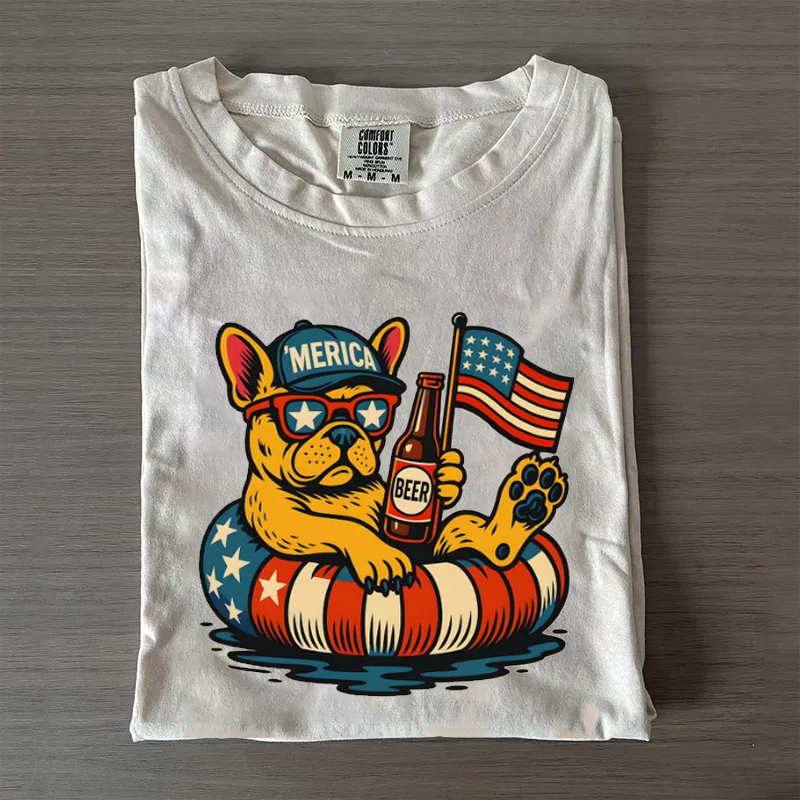4th Of July French Bulldog T-shirt