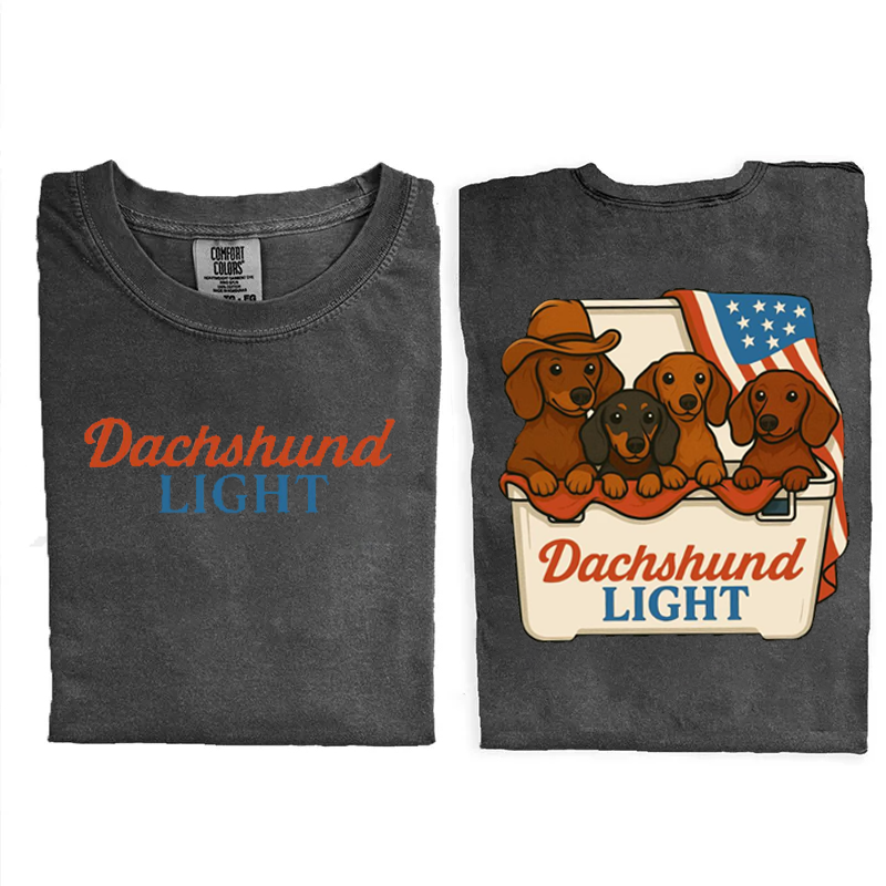 Retro Dachshund Light Comfort Colors T-shirt