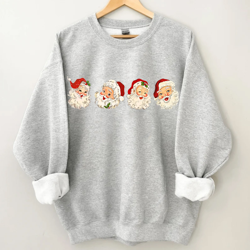 Vintage Christmas Santa Claus Sweatshirt-Lulueye