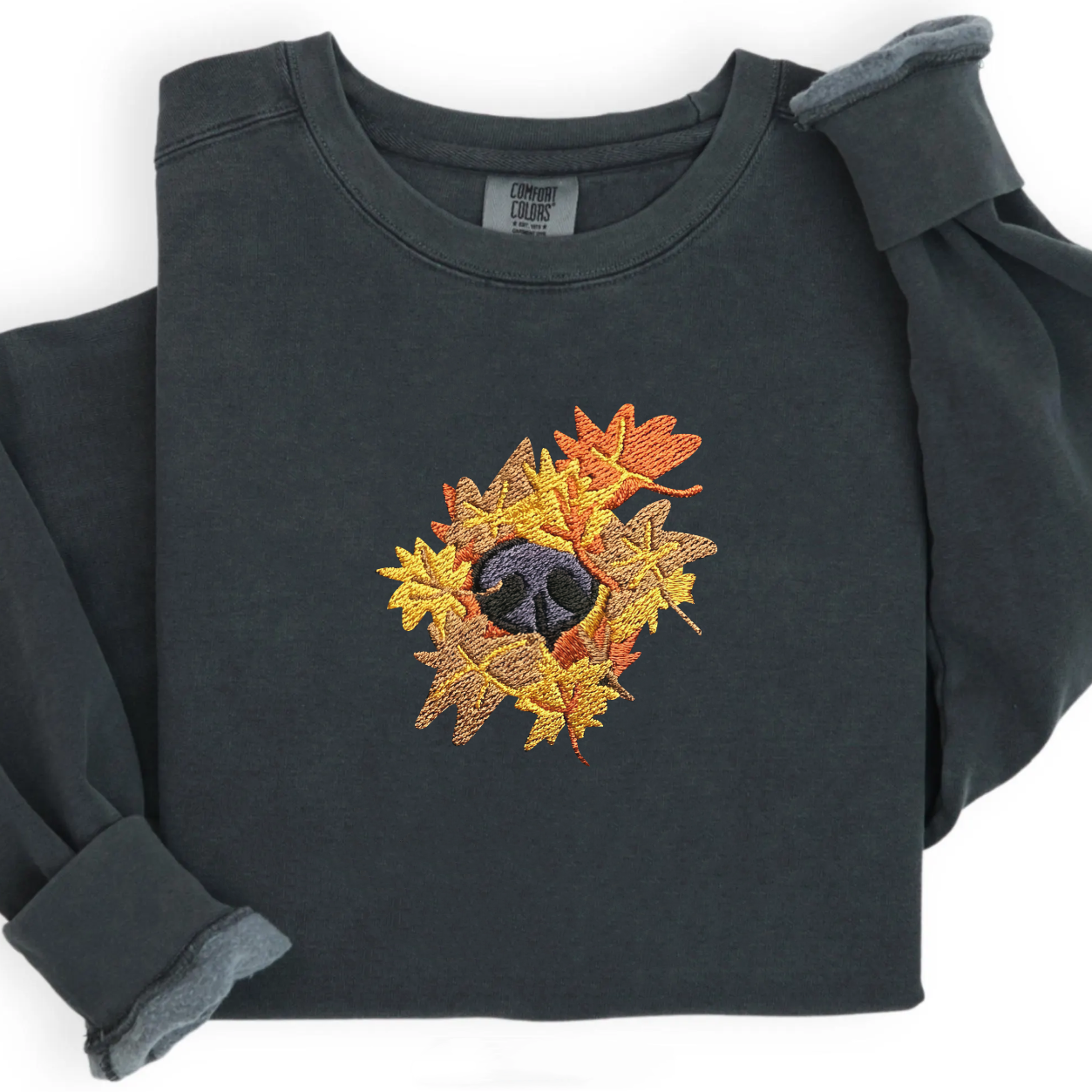 Autumn Boop Dog Nose Embroidered T-Shirt