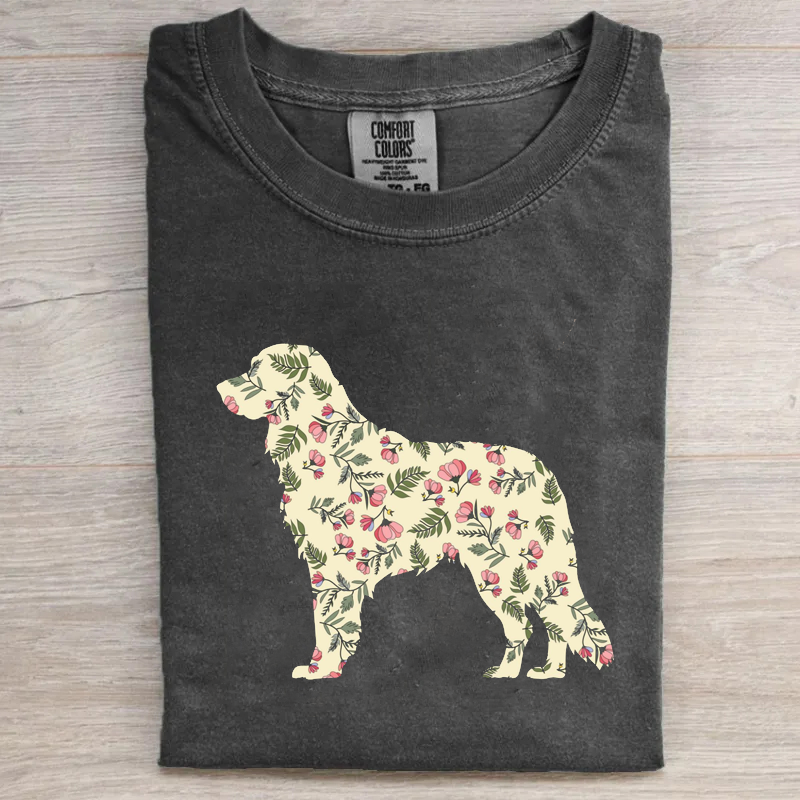 Floral Labrador Retriever T-shirt