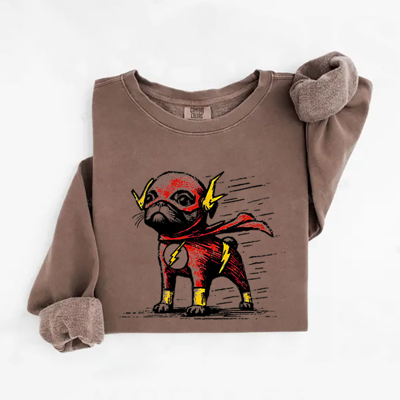 Funny Pug Superhero Sweatshirt