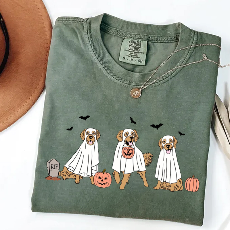 Golden Retriever Ghost Dogs T-shirt